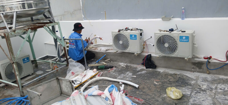 Thi Công Ống Đồng Máy Lạnh Âm Tường Quận 9