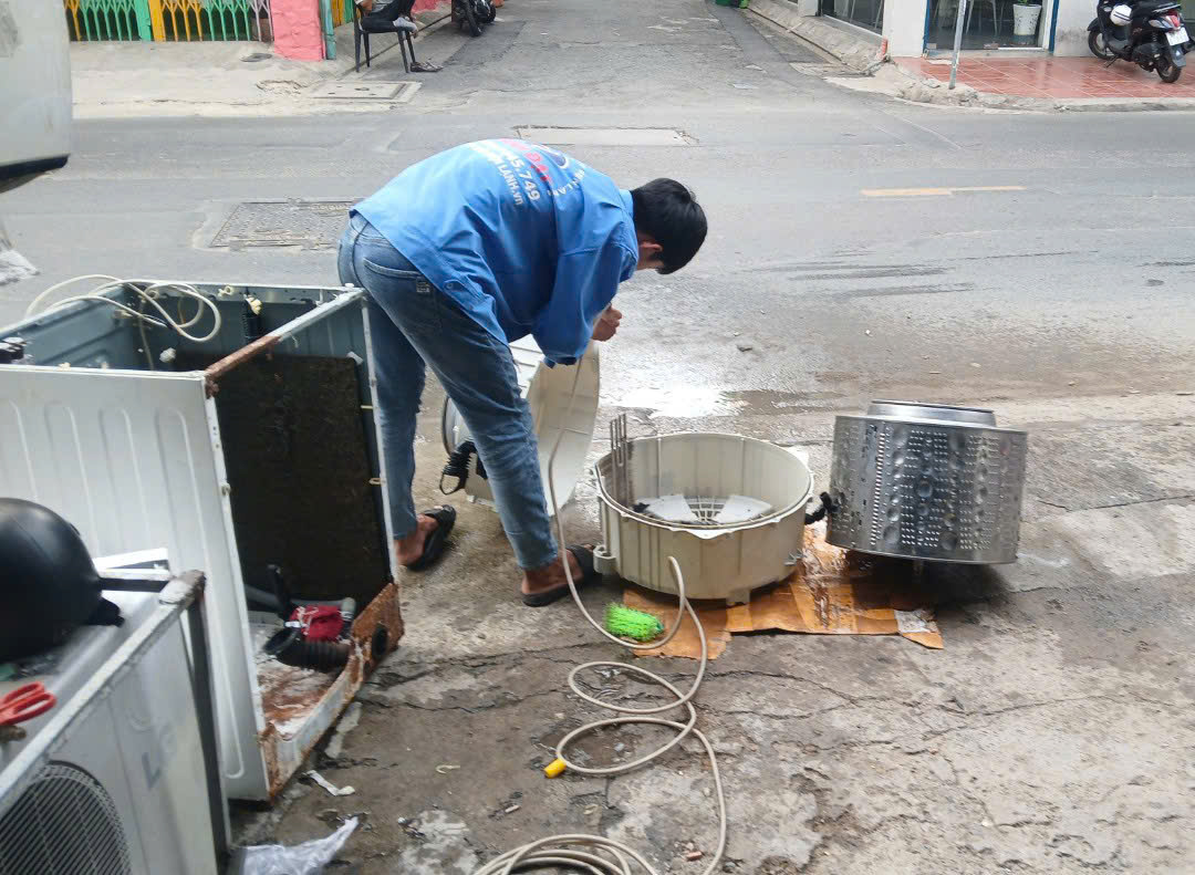 vệ sinh máy giặt huyện củ chi